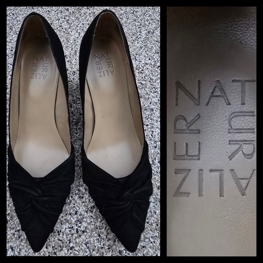 Naturalizer Black Heeled Shoes Elegant Design